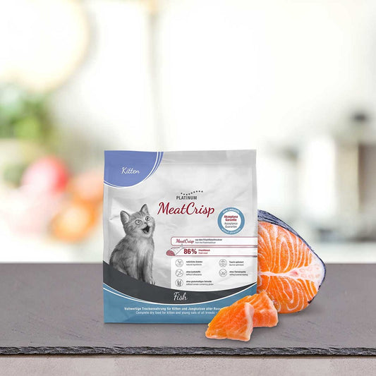 PLATINUM Meatcrisp Kitten Fish Αποξηραμένη Ξηρά Τροφή για Γατάκια με 86% Φρέσκο Ψάρι 400gr