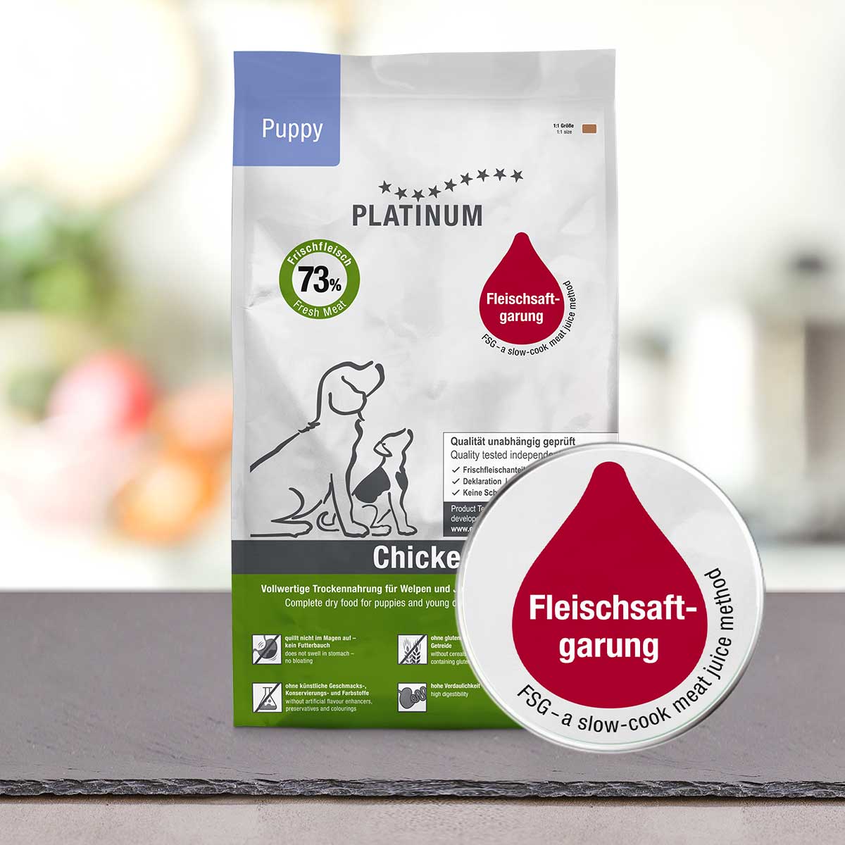 PLATINUM PUPPY Μαγειρευτή (FSG) Ξηρά Τροφή για Κουτάβια με Κοτόπουλο 15kg