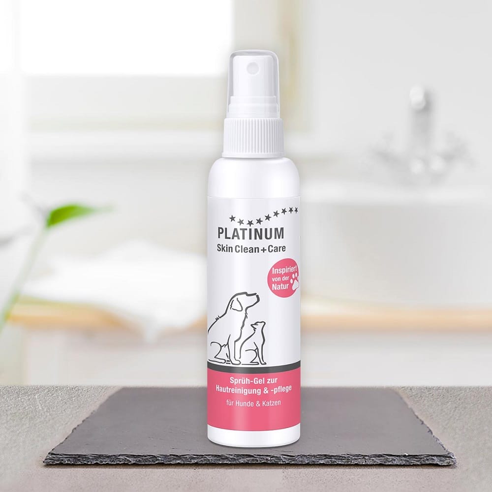 PLATINUM Skin Clean + Care Spray Τζελ για Καθαρισμό, Φροντίδα Δέρματος Σκύλου, Γάτας 100ml
