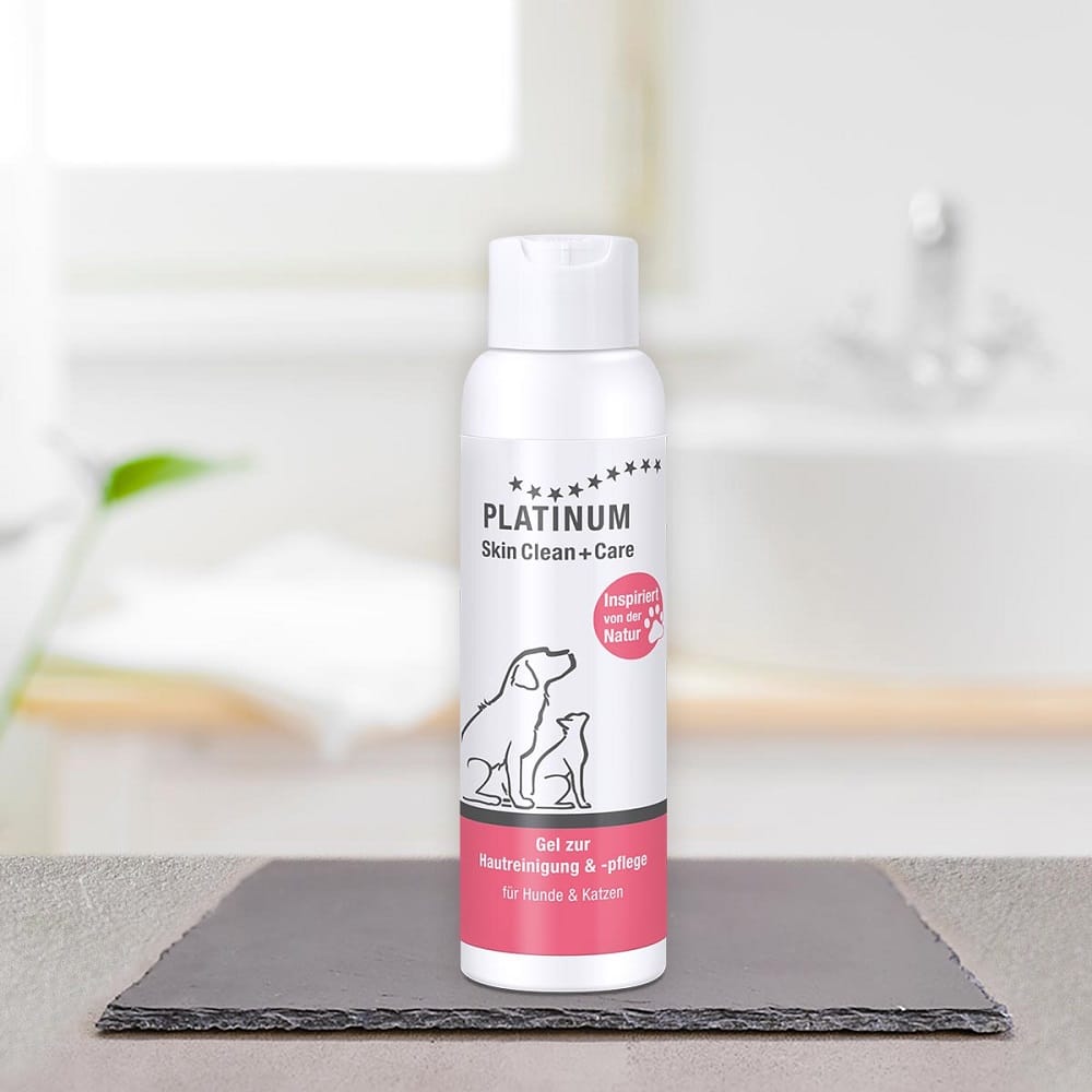 PLATINUM Skin Clean + Care Τζελ για Καθαρισμό, Φροντίδα Δέρματος Σκύλου, Γάτας 100ml