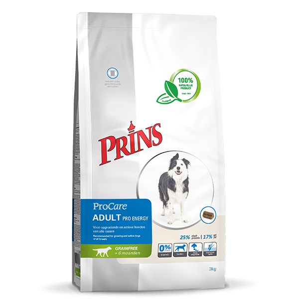 Prins Procare Grainfree Adult Pro Energy Ψυχρής Έκθλιψης Ξηρά Τροφή Σκύλου 3kg