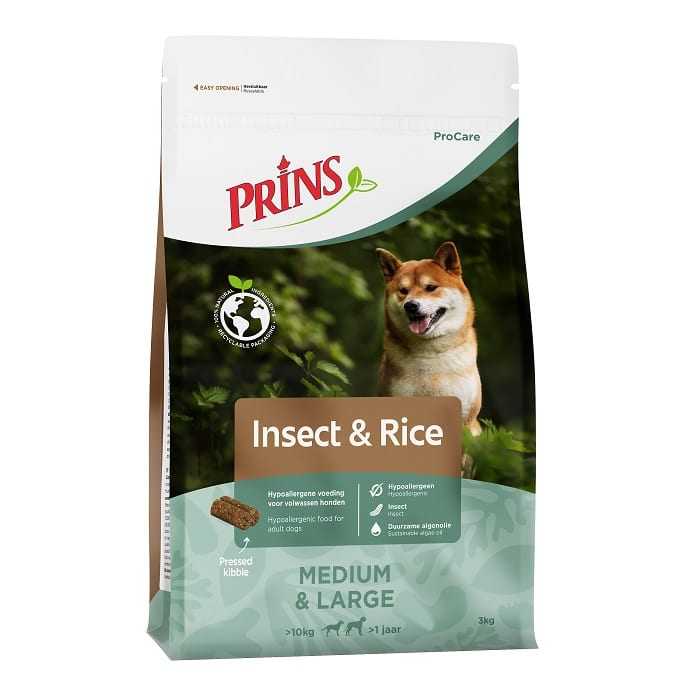 Prins Procare Insect & Rice Υποαλλεργική Ψυχρής Έκθλιψης Ξηρά Τροφή Σκύλου με Πρωτεΐνη Εντόμων 12kg