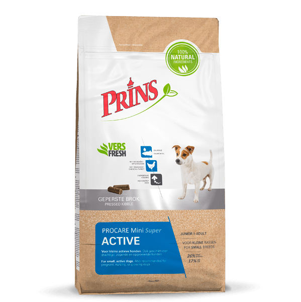 Prins Procare Mini Super Active Ψυχρής Έκθλιψης Ξηρά Τροφή Σκύλου 3kg