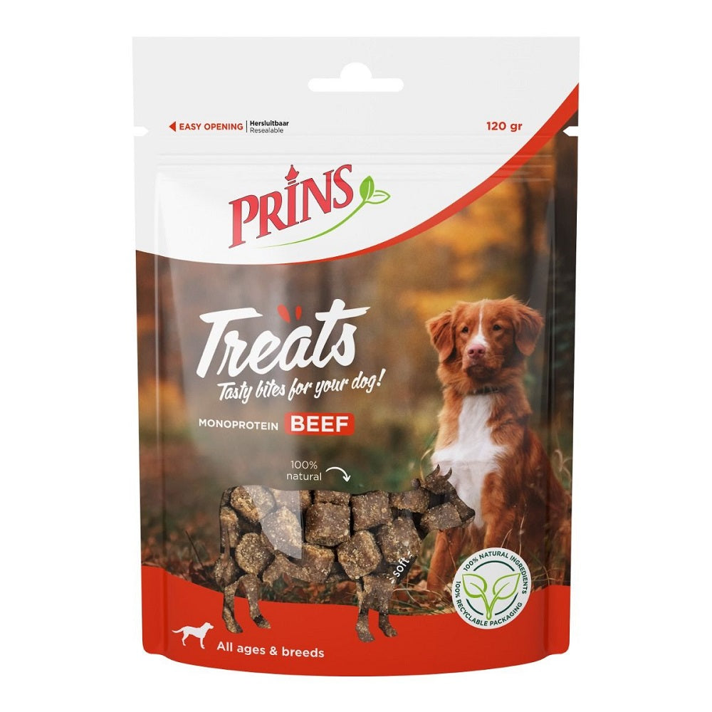 Prins Soft Treats Beef Μαλακές Λιχουδιές Σκύλου με Μοσχάρι, Λαχανικά 120γρ