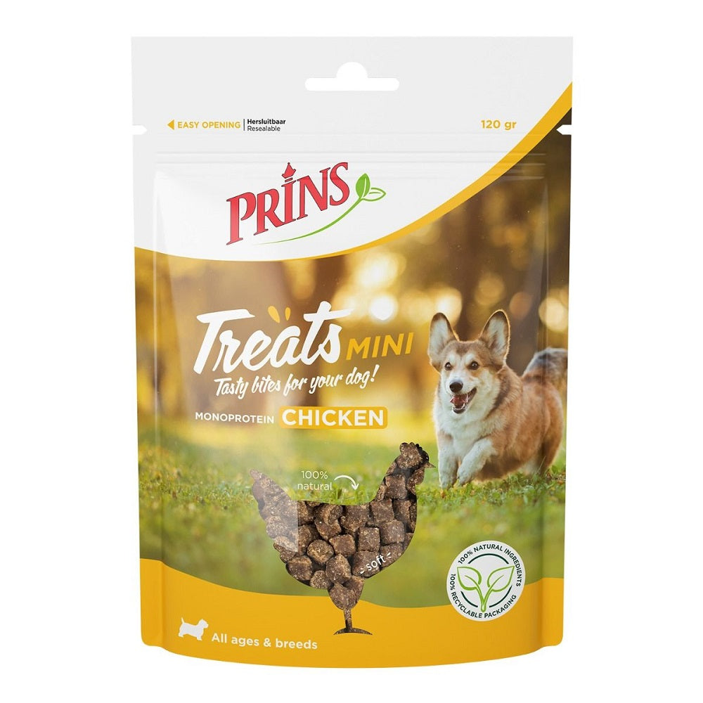 Prins Soft Treats Mini Chicken Μαλακές Λιχουδιές για Μικρόσωμους Σκύλους με Κοτόπουλο, Λαχανικά 120γρ