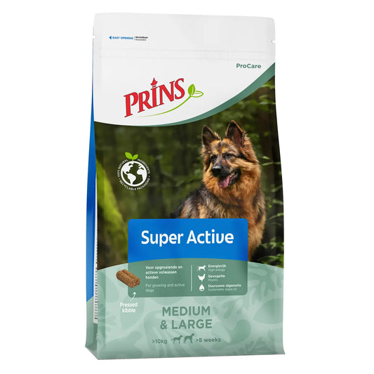 Prins Procare Super Active Junior Adult Ψυχρής Έκθλιψης Ξηρά Τροφή Σκύλου 3kg
