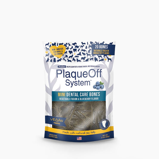 Proden Plaqueoff Mini Dental Bones Blueberries για Εξάλειψη Κακοσμίας, Οδοντικής Πέτρας, Πλάκας Σκύλου 340γρ