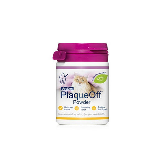 Proden Plaqueoff Σκόνη με Φύκια για Εξάλειψη Κακοσμίας, Οδοντικής Πέτρας, Πλάκας Γάτας 40γρ