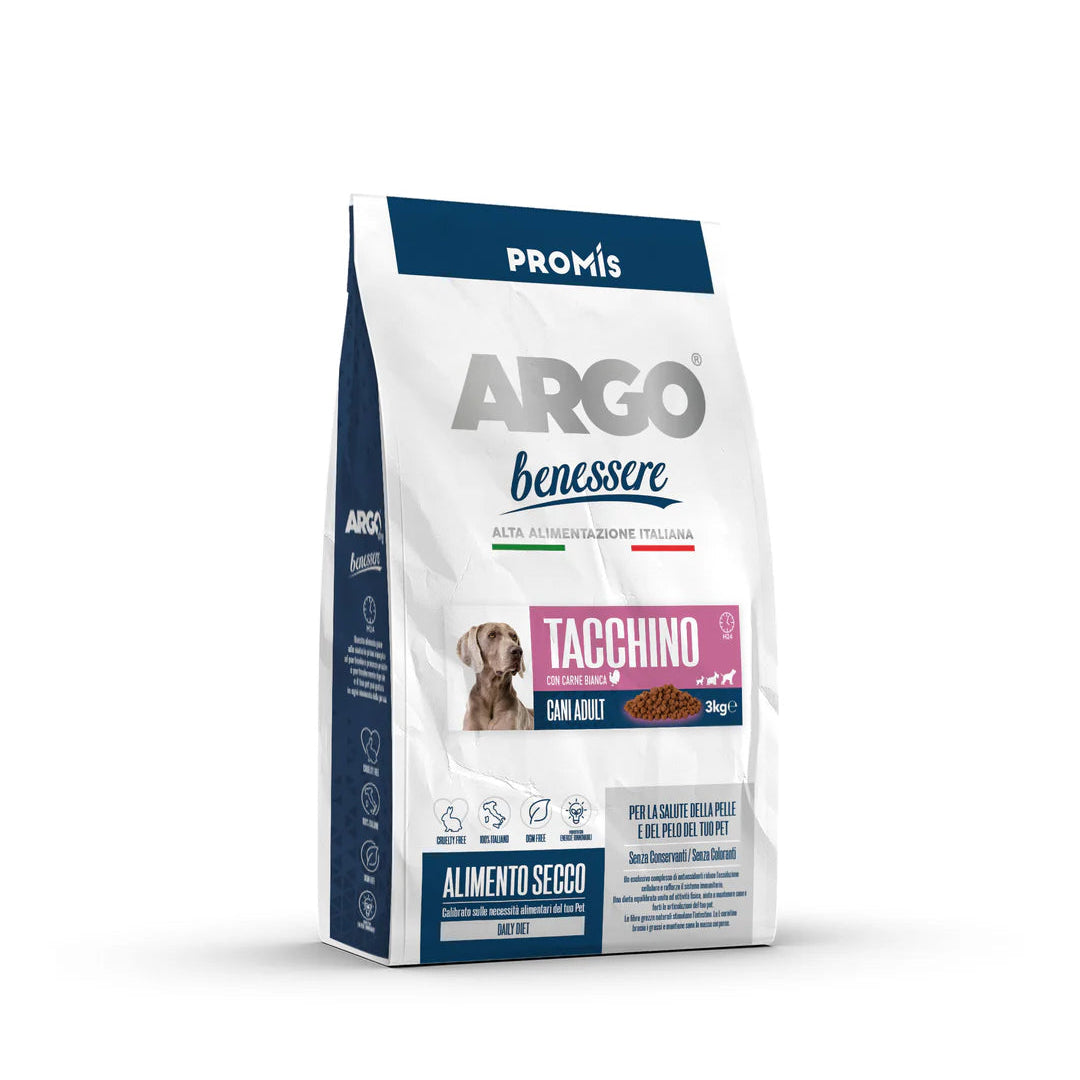 Promis Argo Benessere Premium Ξηρά Τροφή για Ενήλικους Σκύλους με Γαλοπούλα 3kg