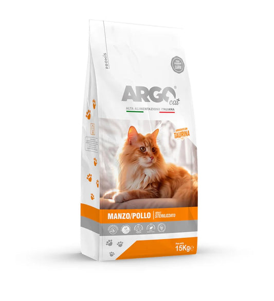 ARGO GATTO STERILIZZATO MANZO/POLLO (BEEF-CHICKEN) 15KG
