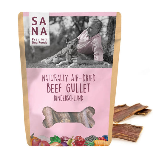 Sanadog Beef Gullet Αποξηραμένες Φυσικές Λιχουδιές Οισοφάγοι Μοσχαριού 350γρ