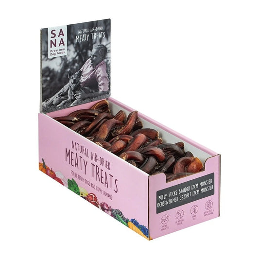 Sanadog Braided Bully Pizzle Stick Αποξηραμένη Φυσική Λιχουδιά Μασήματος Σκύλου 12εκ