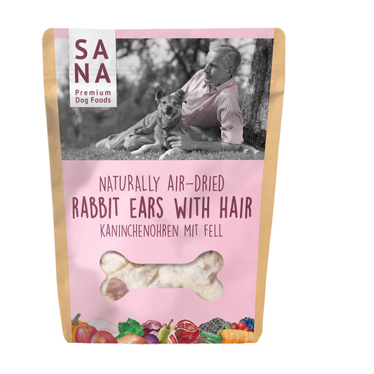 Sanadog Rabbit Ears Αποξηραμένες Φυσικές Λιχουδιές από Αυτιά Κουνελιού 200γρ