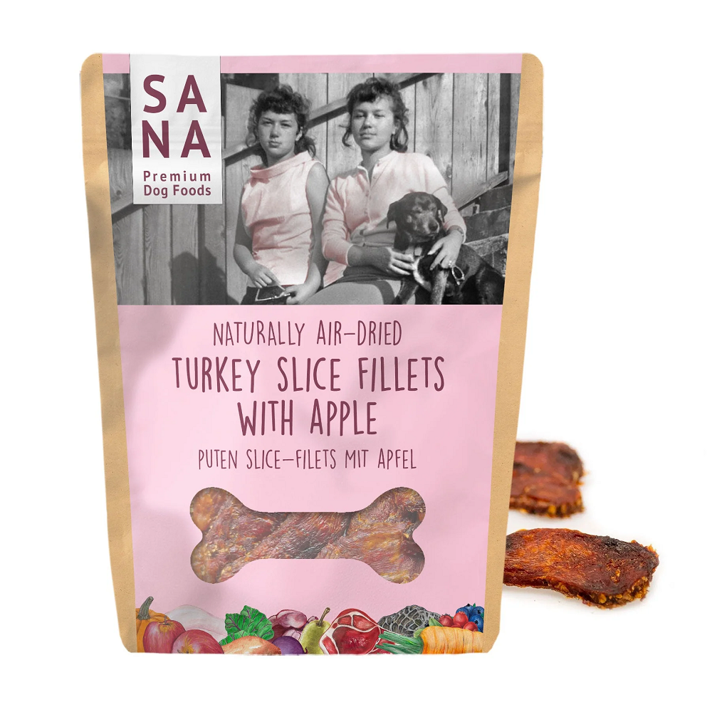 Sanadog Turkey Fillets Αποξηραμένες Φυσικές Λιχουδιές με Φιλέτο Γαλοπούλας και Μήλο 100γρ