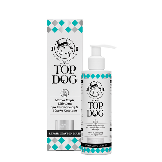 TOP DOG REPAIR LEAVE IN ΜΑΣΚΑ ΑΝΑΔΟΜΗΣΗΣ ΤΡΙΧΩΜΑΤΟΣ ΣΚΥΛΟΥ 200 ML