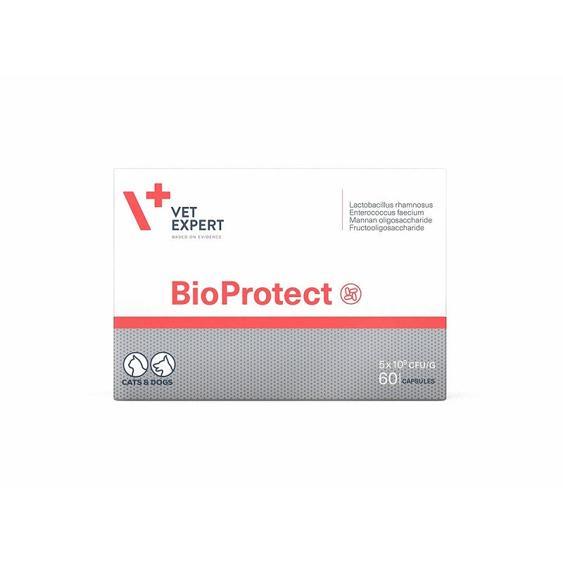 Vet Expert Bioprotect Συμπλήρωμα Διατροφής Σκύλου, Γάτας με Προβιοτικά, Πρεβιοτικά 60tabs