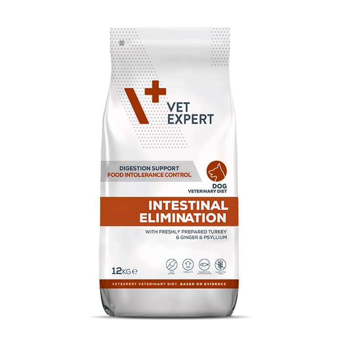 Vet Expert Intestinal Elimination Κλινική Ξηρά Τροφή Σκύλου με Γαστρεντερικές Διαταραχές, Διατροφικές Αλλεργίες 12kg