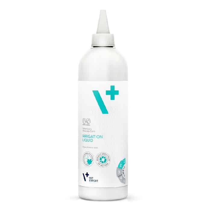 Vet Expert Irrigation Liquid Διάλυμα Καθαρισμού Πληγών, Τραυμάτων, Εκδορών Σκύλου, Γάτας 250ml