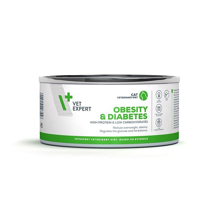 Vet Expert Obesity & Diabetes Κλινική Υγρή Τροφή Γάτας με Παχυσαρκία, Διαβήτη 100γρ