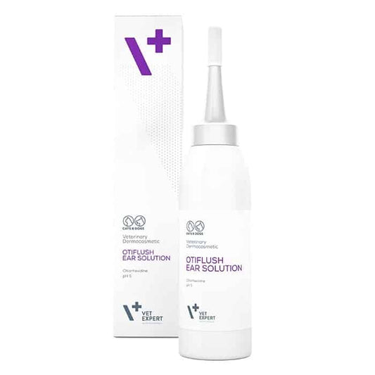 Vet Expert Otiflush Ear Solution Καθαριστικό Αυτιών Σκύλου, Γάτας με Χλωρεξιδίνη 125ml