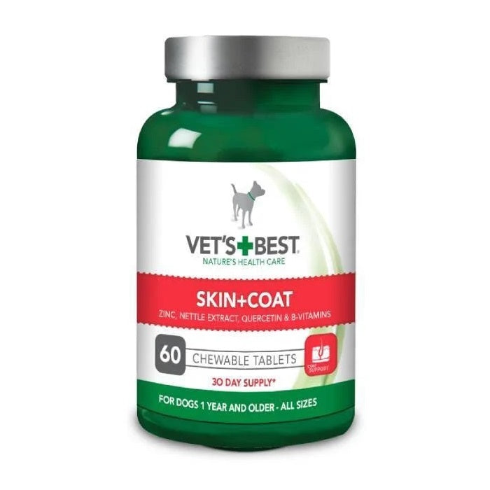 Vet's Best Skin & Coat Συμπλήρωμα Διατροφής για Τρίχωμα, Δέρμα Σκύλου 60tabs