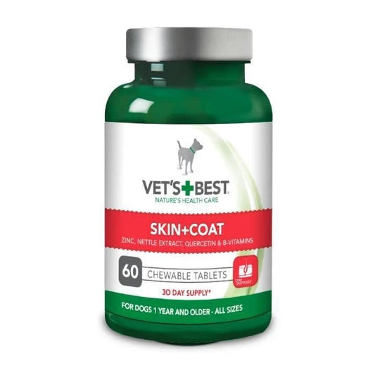 Vet's Best Skin & Coat Συμπλήρωμα Διατροφής για Τρίχωμα, Δέρμα Σκύλου 60tabs