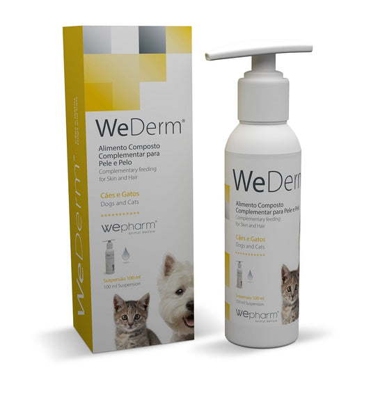 Wepharm Wederm Συμπλήρωμα Διατροφής Σκύλου, Γάτας για Τρίχωμα, Δέρμα 100ml