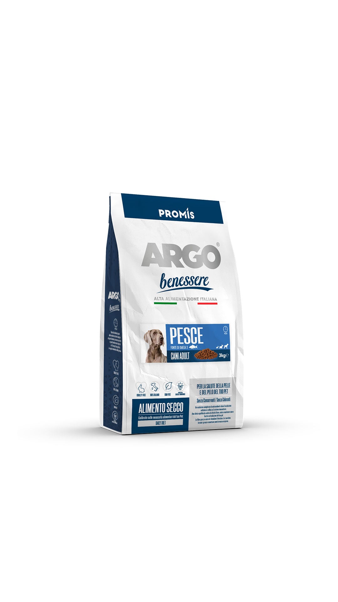 Promis Argo Benessere Premium Ξηρά Τροφή για Ενήλικους Σκύλους με Ψάρι 3kg