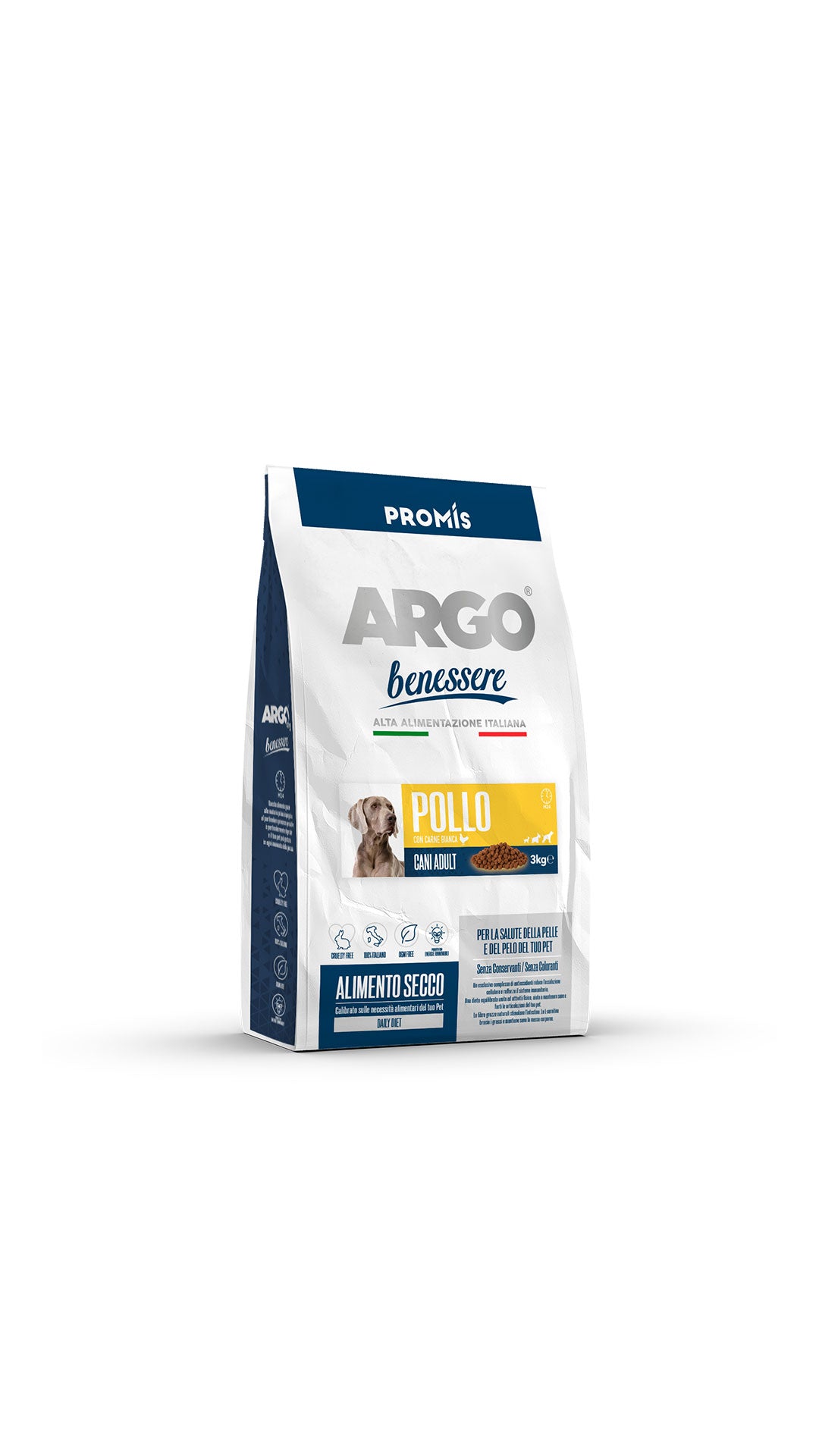 Promis Argo Benessere Premium Ξηρά Τροφή για Ενήλικους Σκύλους με Κοτόπουλο 3kg