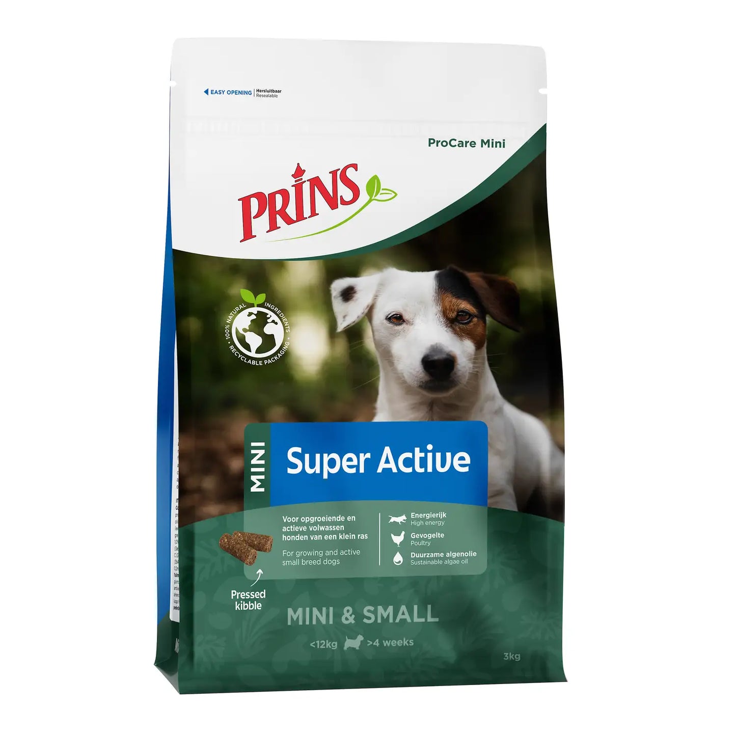 Prins Procare Mini Super Active Ψυχρής Έκθλιψης Ξηρά Τροφή Σκύλου 3kg