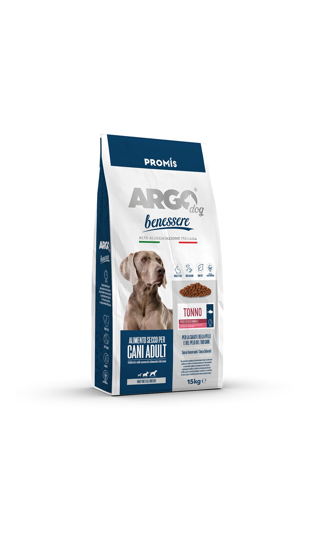 Promis Argo Benessere Premium Ξηρά Τροφή για Ενήλικους Σκύλους με Τόνο 15kg