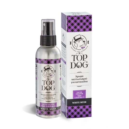 TOP DOG WHITE MUSK ΑΡΩΜΑ ΚΑΛΛΩΠΙΣΜΟΥ ΣΚΥΛΟΥ ΜΕ ΕΛΑΙΟ ΜΑΚΑΝΤΕΜΙΑΣ 75ML