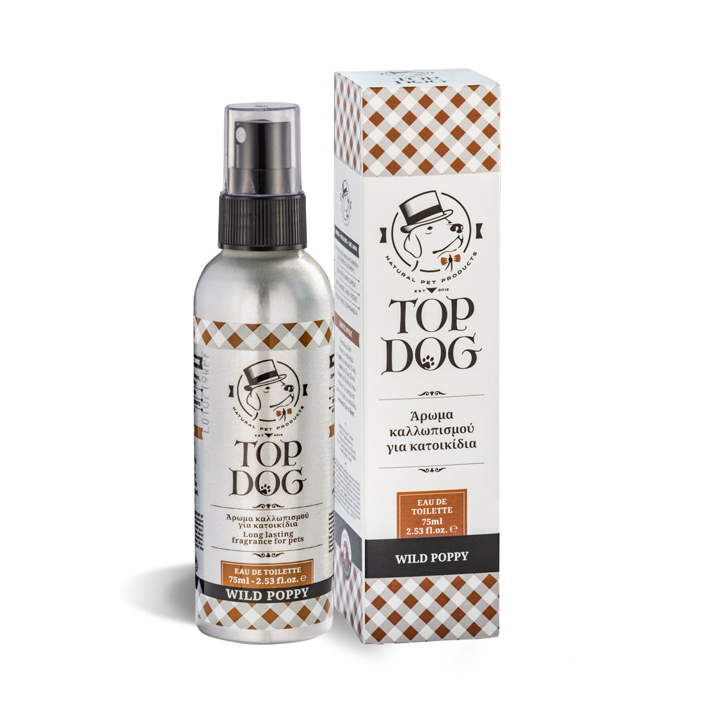 TOP DOG WILD POPPY ΑΡΩΜΑ ΚΑΛΛΩΠΙΣΜΟΥ ΣΚΥΛΟΥ ΜΕ ΠΑΠΑΡΟΥΝΑ, ΣΑΝΔΑΛΟΞΥΛΟ 75ML