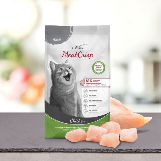 PLATINUM Meatcrisp Adult Chicken Αποξηραμένη Ξηρά Τροφή για Ενήλικες Γάτες με 83% Φρέσκο Κοτόπουλο 3kg