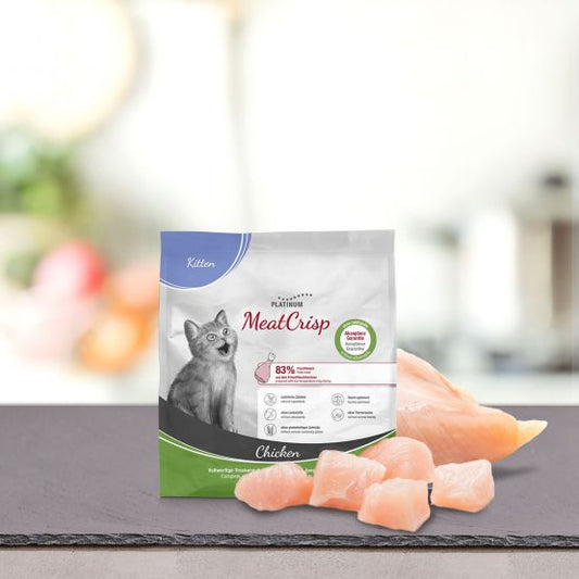 PLATINUM Meatcrisp Kitten Chicken Αποξηραμένη Ξηρά Τροφή για Γατάκια με 83% Φρέσκο Κοτόπουλο 400gr
